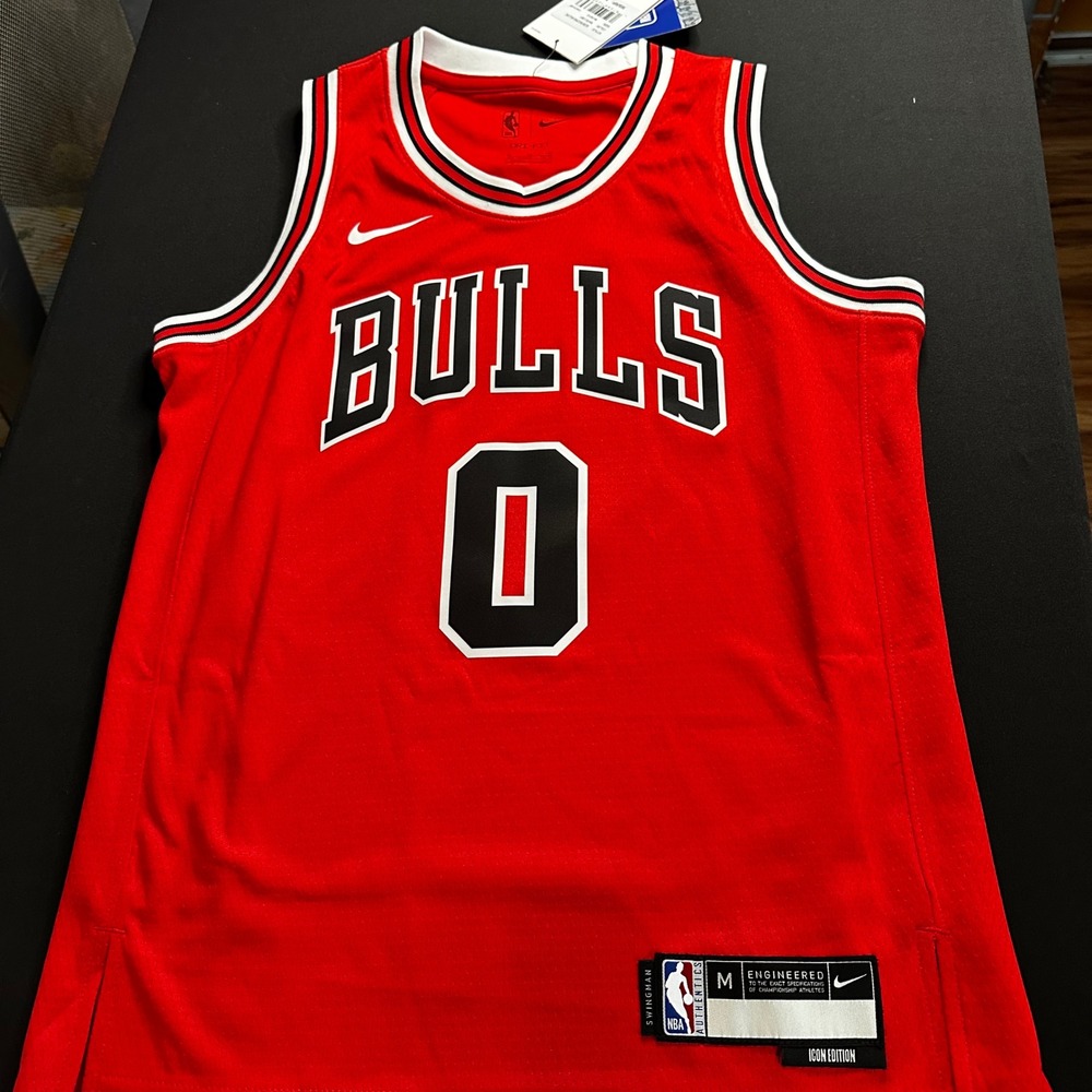 Nike Coby White Chicago Bulls Icon Edition Swingman Jersey Youth M Red 0